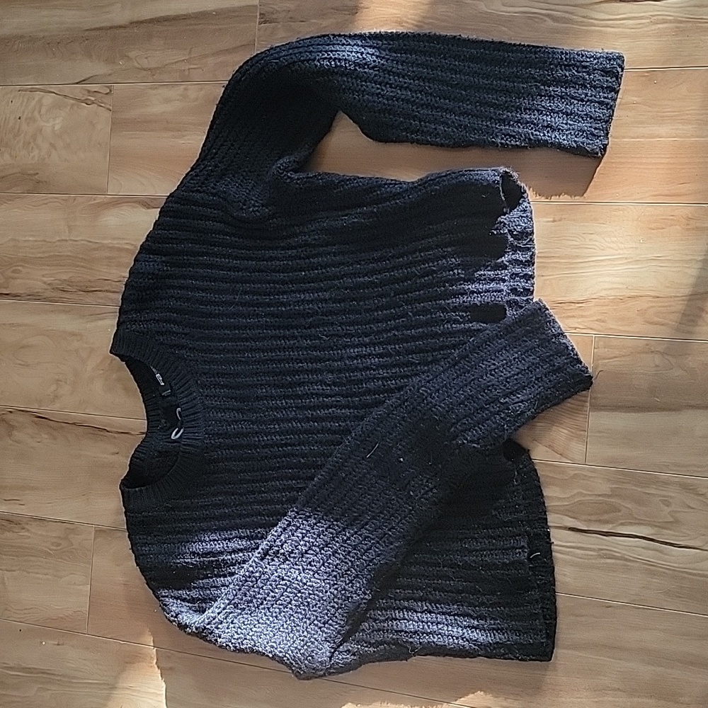 Womens tie up in the back black sweater